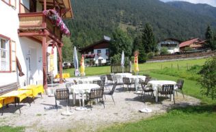 Tirol Achensee Eben Gruppenunterkunft Terrasse