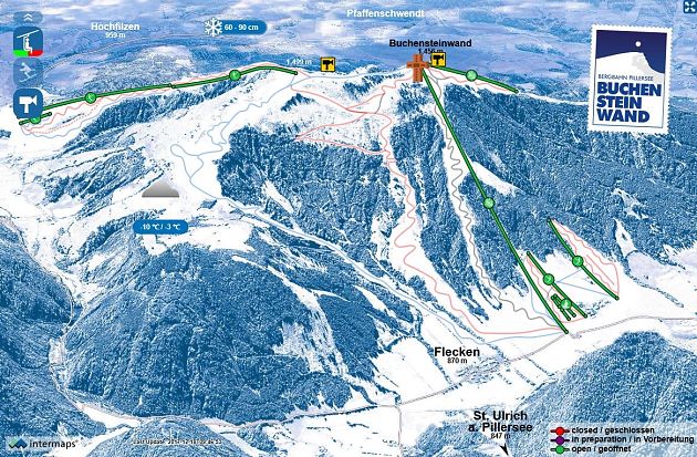 Skigebiet Pillersee Buchensteinwand