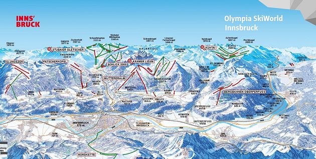 Skigebiete rund um Innsbruck